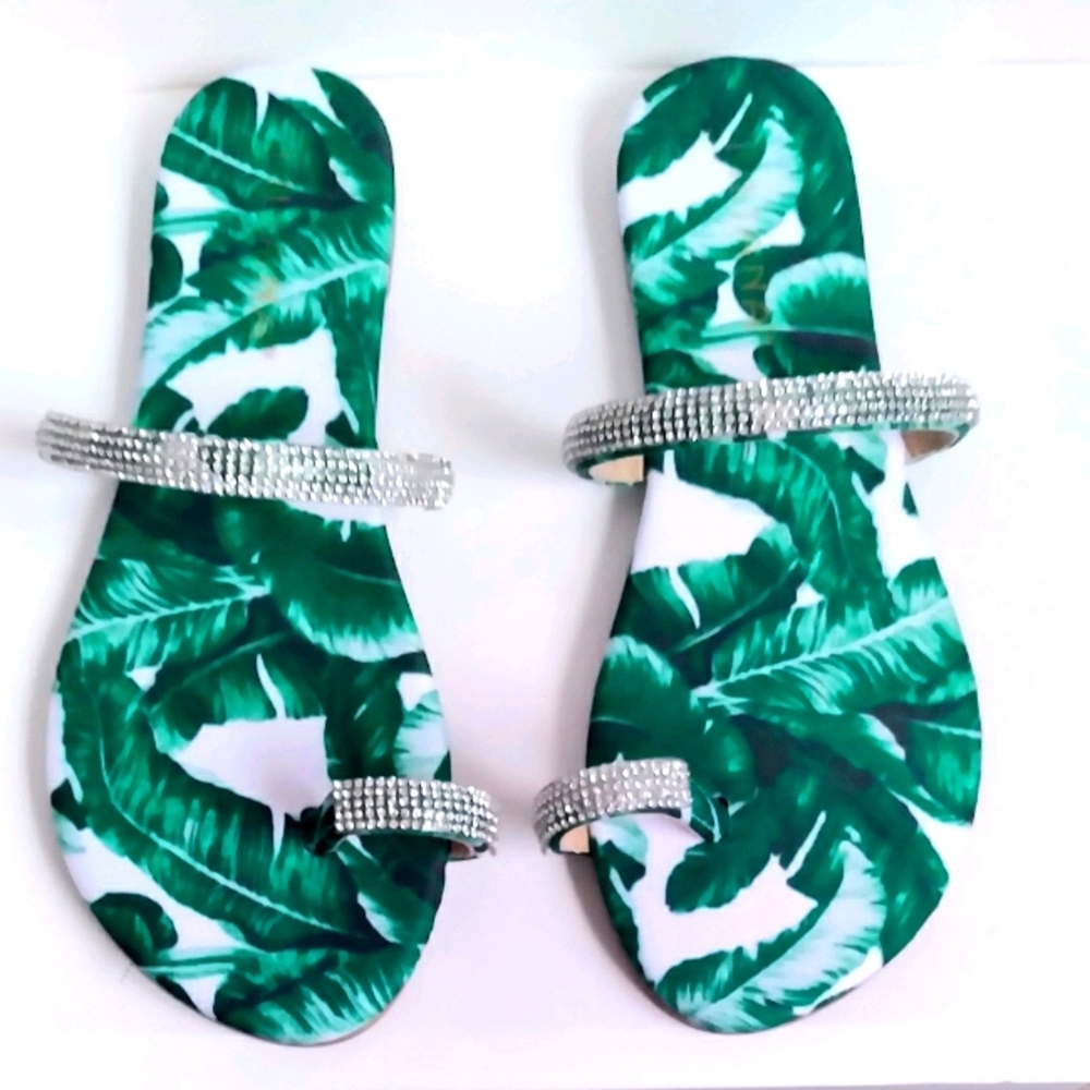 Multi Green Bling Sandal